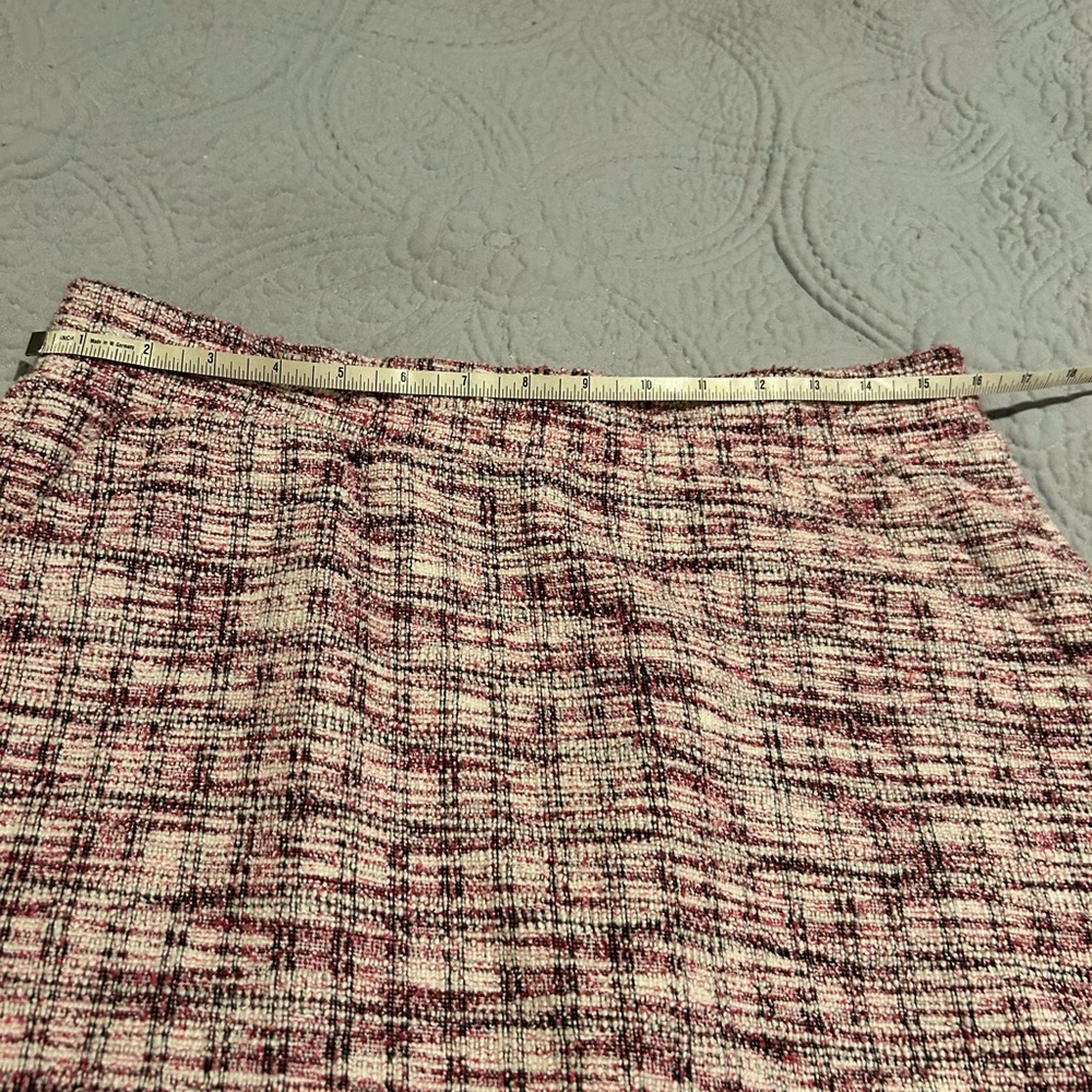 LOFT Women's Tweed Skirt - Pink and Cream - Picture 4 of 7